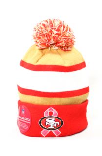 123Beanies San Francisco 49ers Crucial Catch BeanieRedGoldWhite