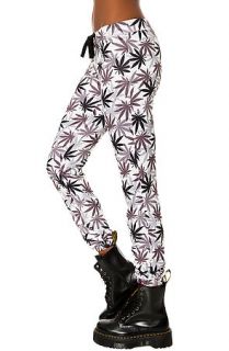 Married to the Mob The Weed Sweatpants in Black and Grey