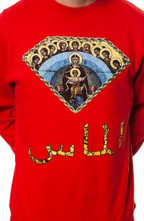 Diamond Supply Co. Crewneck Arabic Mary Sweatshirt in Red