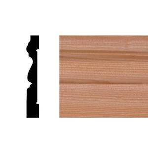 WAS414 9/16 in. x 3 3/16 in. Hemlock Wood Base Moulding HDH414 