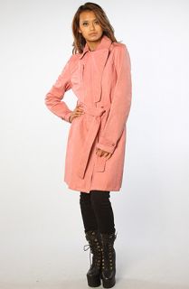 Mademoiselle Coco Pink Elie Tahari Leather Trench Coat