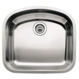 Blanco Wave Plus Undermount Stainless Steel 20 1/2 in. x 19 3/4 in. x 8 in. 0 Hole Single Bowl Kitchen Sink 440164