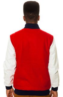 Crooks and Castles Jacket Pastime Stadium in True Red