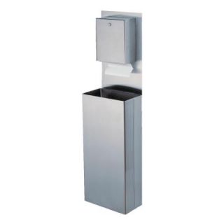 Stainless Solutions Wall Mounted Large Towel Waste Bin System in Stainless Steel L SYSTEM