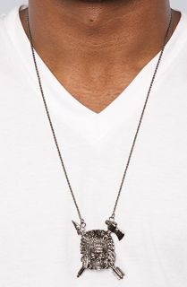 Han Cholo The Indian Chief Necklace in Brass Plated Gun Metal