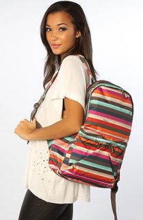 LeSportsac Backpack Bag Striped Large Laptop Pocket
