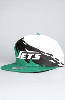 Mitchell & Ness The New York Jets Paintbrush Snapback Hat in Green
