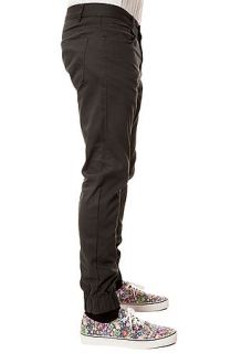 Elwood The Bedoford 5 Pocket Elastic Cuff Pants in Charcoal Gray