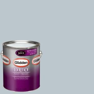 Glidden DUO 1 gal. #GLN51 01F Antique Silver Semi Gloss Interior Paint with Primer GLN51 01S