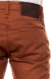 Naked & Famous Pants Weird Guy Jeans Rust Selvedge in Brown
