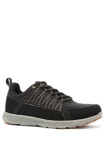 Supra Shoes Owen Sneaker in Black Wool and Gold