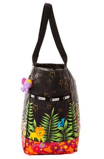 Le Sportsac Bag Singing Stars Picture Tote Charm in Black