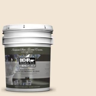BEHR Premium Plus Ultra 5 gal. #1813 Cottage White Semi Gloss Enamel Interior Paint 375005