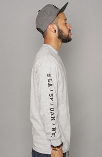 Fourstar Clothing The Athletic Bar LS Tee in Athletic Heather