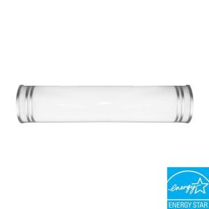 Efficient Lighting Contemporary Vanity Light Brushed Nickel Accents with Acrylic Lens with Bulbs DISCONTINUED EL 205G 223