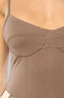 Free People The Jersey Corset Cami in Taupe