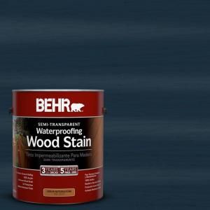 BEHR 1 gal. #ST 101 Atlantic Semi Transparent Waterproofing Wood Stain 307701