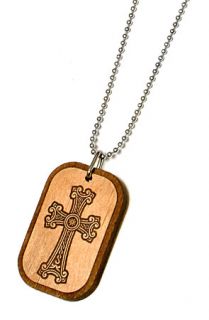 SwaggWood Catholic Cross Wood Pendant