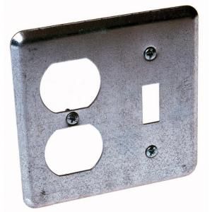 Raco 2 Gang Duplex Receptacle and Toggle Switch Cover 872