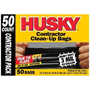 Husky 42 gal. Contractor Bags (50 Count) HK42WC050B