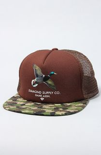 Diamond Supply Co. The Game Assn. Duck Mesh Trucker Hat in Chocolate & Camo