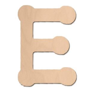 Design Craft MIllworks 8 in. Baltic Birch Bubble Wood Letter (E) 47040