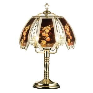 ORE International 23.5 in. Rose Brushed Gold Touch Lamp K310
