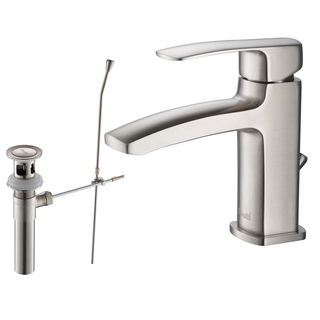 Rivuss Erbo Single lever Brushed Nickel Bathroom Faucet With Pop up Drain
