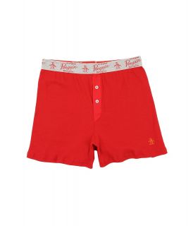 Original Penguin Solid Color Ribbed Boxer Mens Underwear (Red)