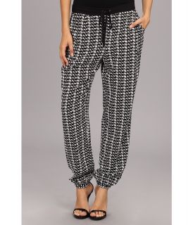 TWO by Vince Camuto Drawstring Elephant Stamp Pant Womens Casual Pants (Black)