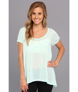 Volcom Lived In Sheer S/S Top Womens Short Sleeve Pullover (Blue)