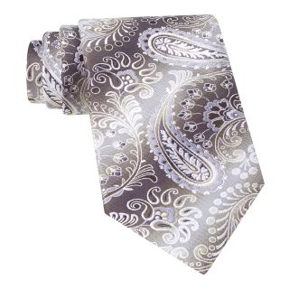 Van Heusen Empire Paisley Silk Tie, Taupe, Mens