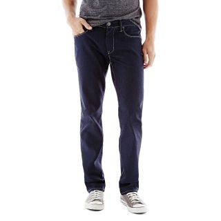 ARIZONA Blue Coated Slim Straight Jeans, Mens
