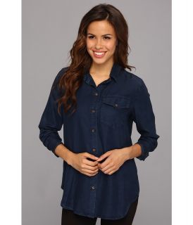 CJ by Cookie Johnson Unity Chambray Classic Shirt in Desiree Womens Long Sleeve Button Up (Navy)