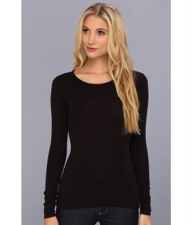 LAmade Long Sleeve Crewneck Thermal Top Womens Long Sleeve Pullover (Black)