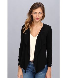 Vince Camuto Long Sleeve Open Front Knit Cardigan Womens Sweater (Black)