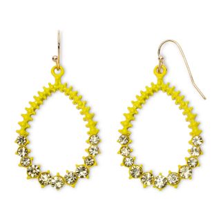 Decree Carole Crystal Yellow Teardrop Earrings