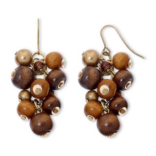 MIXIT 0547093 Cluster Earrings, Brown