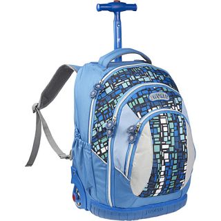 Sweet Kids Rolling Backpack (Kids ages 5 9) Squares Blue   J Wo