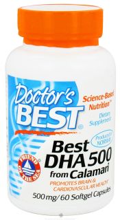 Doctors Best   Best DHA 500 From Calamari 500 mg.   60 Softgels