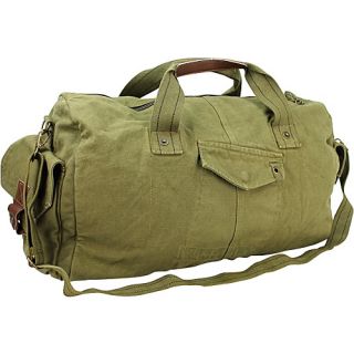 20 Large Canvas Travel Duffel Bag Military Green   Vagabond T