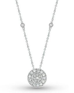 14K Diamond Cluster Pendant Necklace