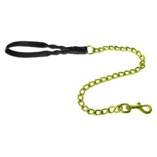 Platinum Pets Stainless Steel Coated No Bite Short Chain Leash with Genuine