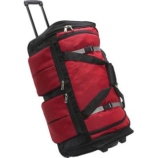 15 Pocket 29 Wheeling Duffel Red   Athalon Large Rolling Luggage