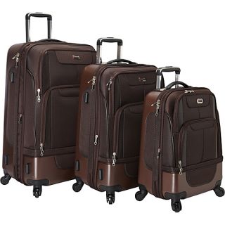 Expandable Hybrid Spinner Luggage   3 piece set Coffee   M