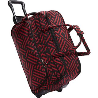 Signature Soft Carry All Duffel Black and Red   Jenni Chan Travel Duf