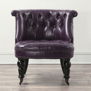 TOV Lily Leather Chair TOV A2L5 / TOV A2L7 Color Eggplant