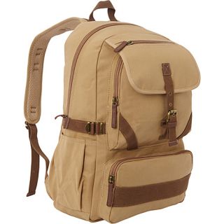 Sport Canvas Backpack Khaki   Vagabond Traveler Travel Backpac