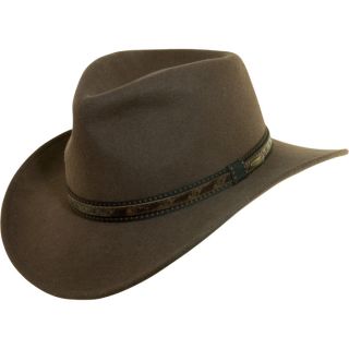 Dorfman Pacific Wool/Felt Outback Hat   Khaki, Medium, Model DF105