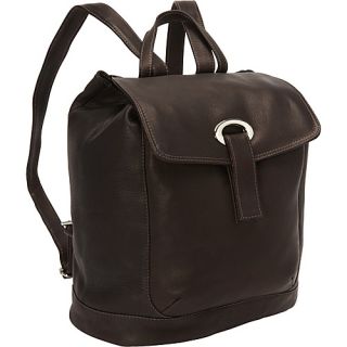 Large Oval Loop Backpack Chocolate   Piel Travel Backpacks